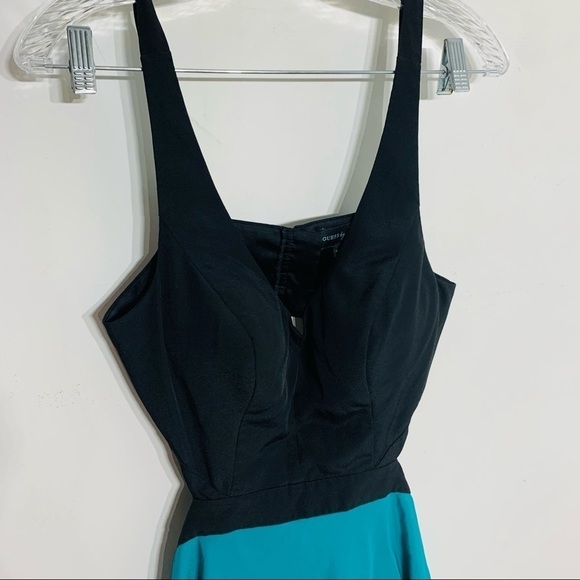 Guess Marciano color block open back a line mini dress 8 - Picture 3 of 7